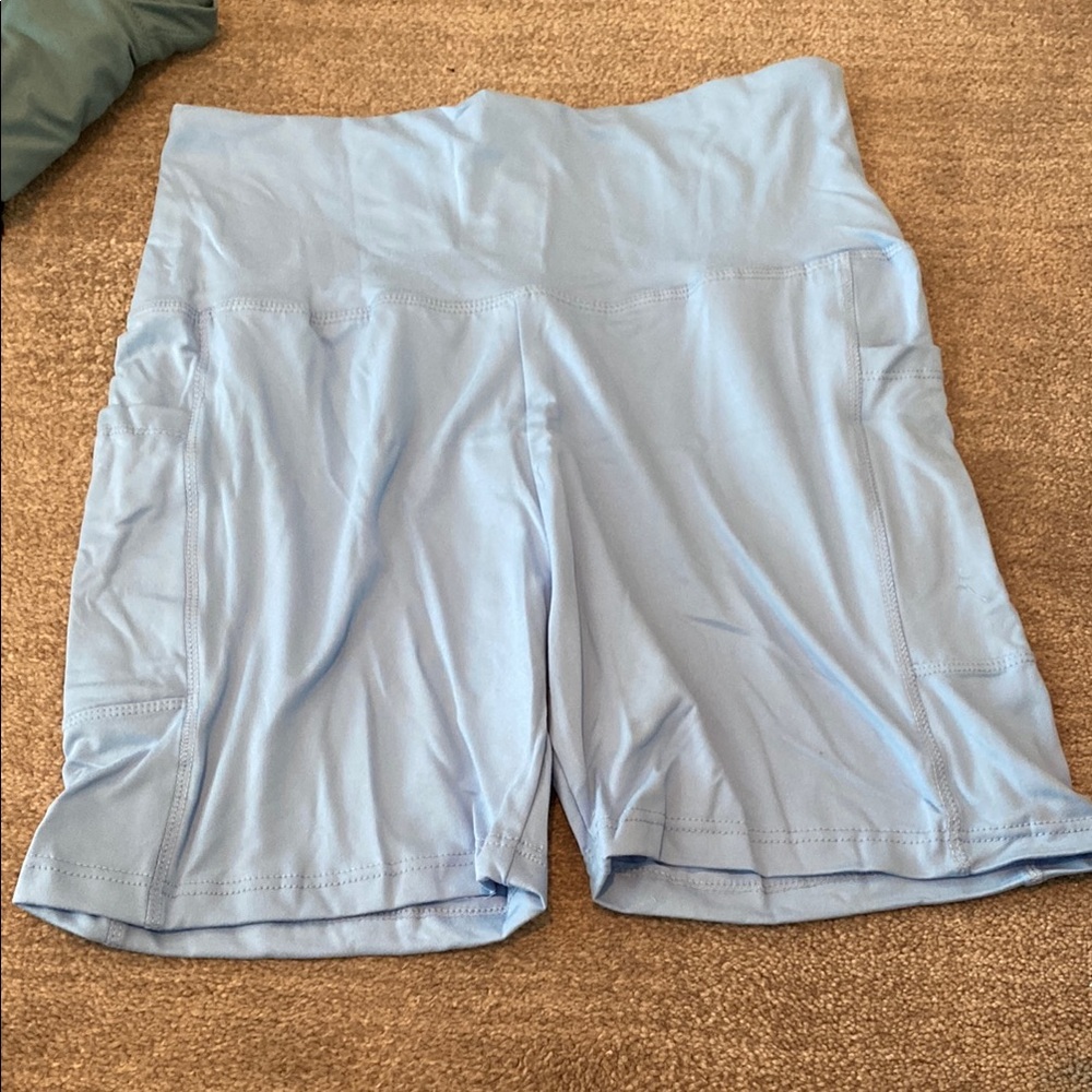 Light blue biker shorts